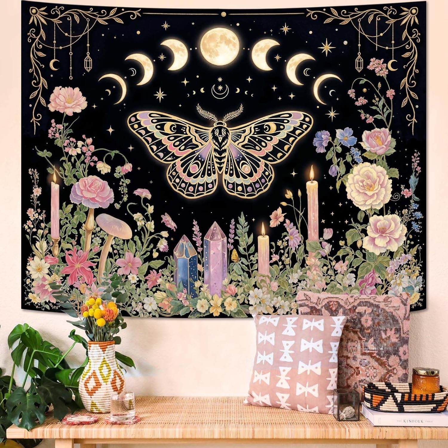 Wall Scroll Tapestry - Tapeçaria de Parede Borboleta com Fases