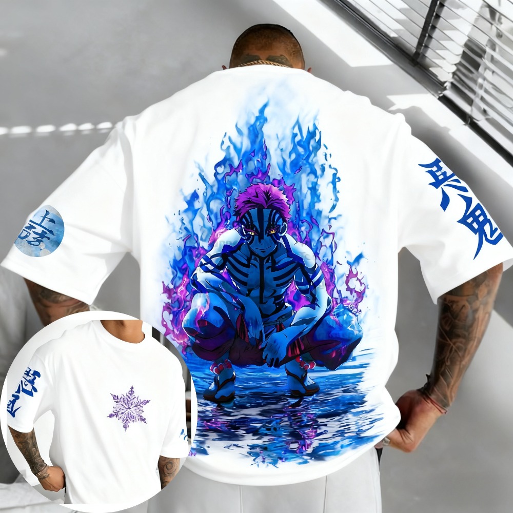 Anime Merchandise Demon Slayer - Demon slayer akaza camiseta de algodão