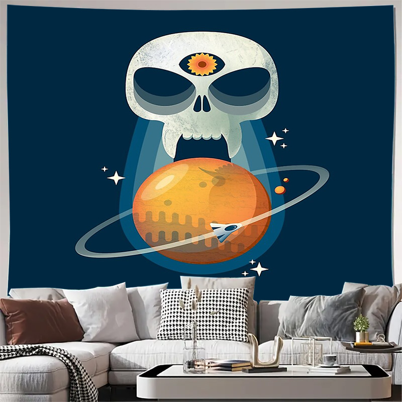 Wall Scroll Tapestry - Espaço galáxia tapeçaria nebulosa universo lua