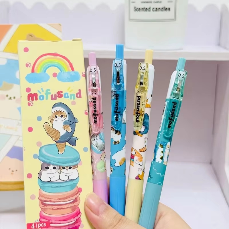 Anime Girl Merchandise - 4 peças de Canetas Neutras de