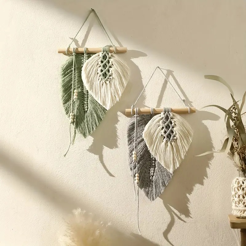 Wall Scroll Tapestry - Pendurado na parede de folhas de