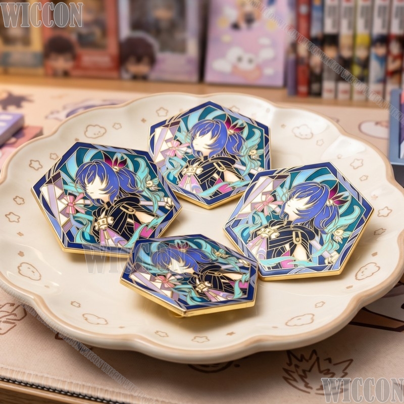 Anime Merchandise Hoodie - Pins Originais Doujin Genshin Impact em