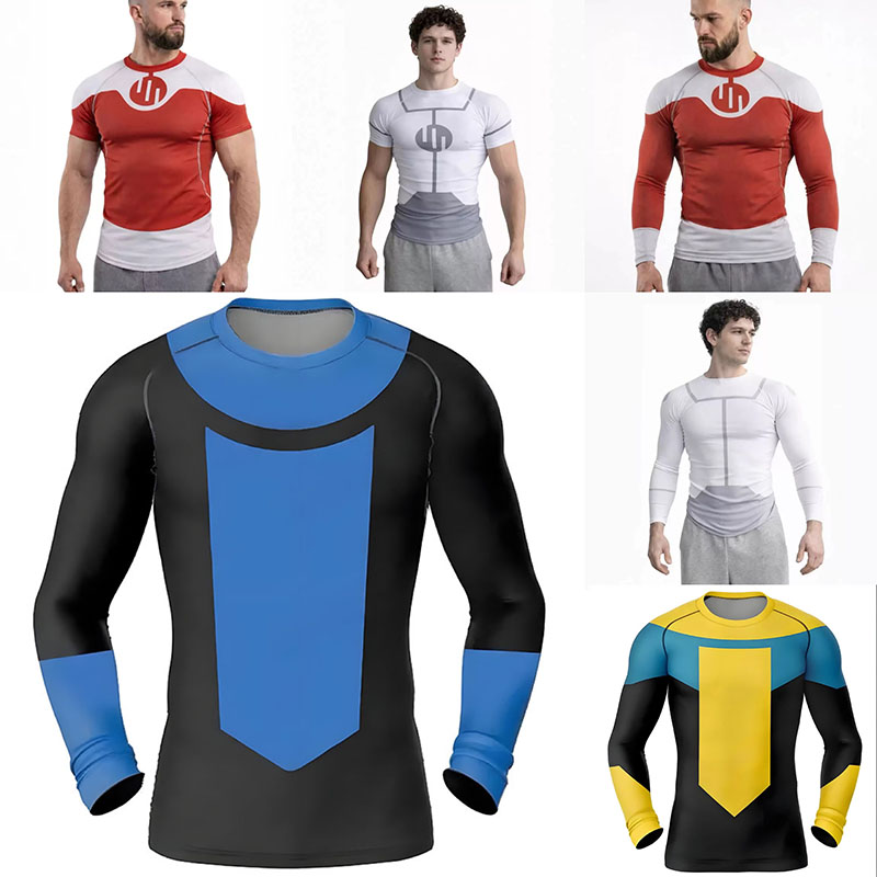 Anime Merchandise Clothes - Nova Camiseta Rash Guard Invencível para
