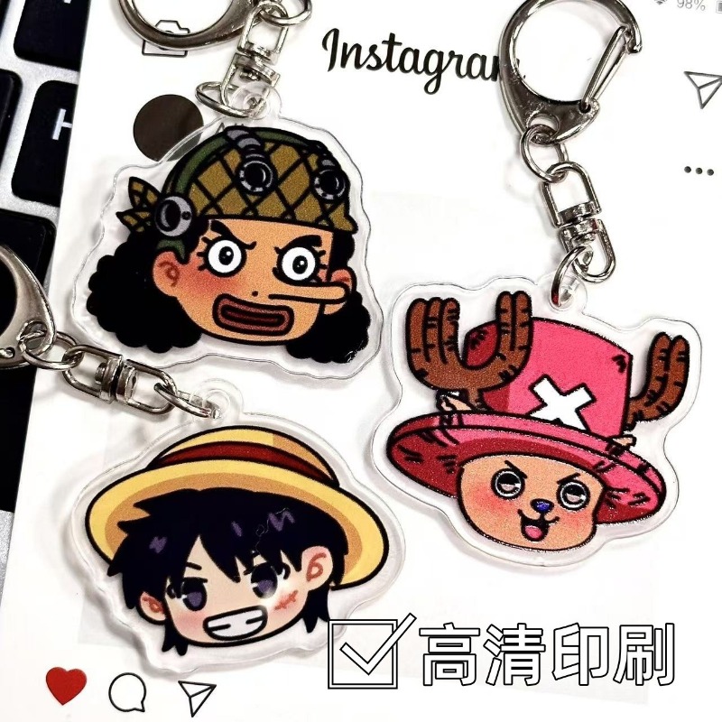 Luffy Anime Merchandise - Uma peça anime mercadoria acrílico chaveiro