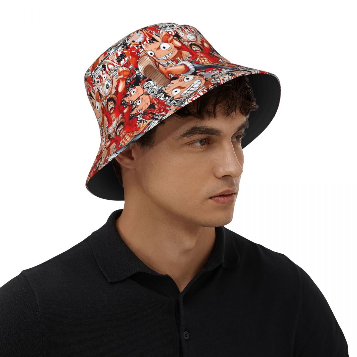 Luffy Anime Merchandise - Chapéu Bucket Luffy One Piece Anime,