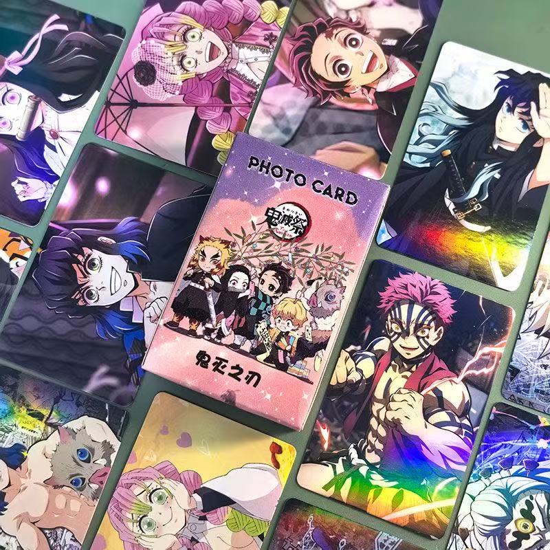 Novos Cartões Mini Laser Demon - Anime Merchandise Demon Slayer avaliação e preço
