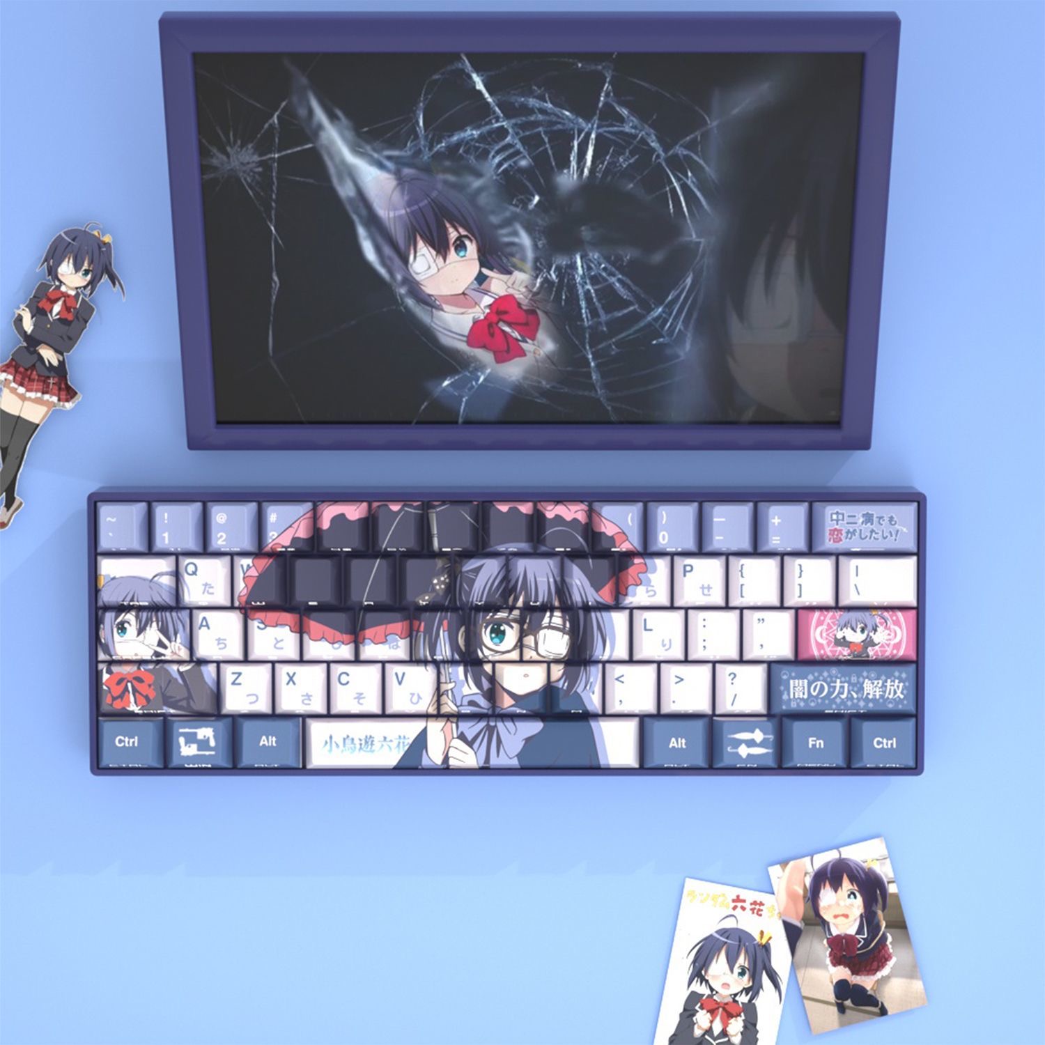 129 kes takanashi rikka teclas - Keycap Artisan Anime avaliação e preço