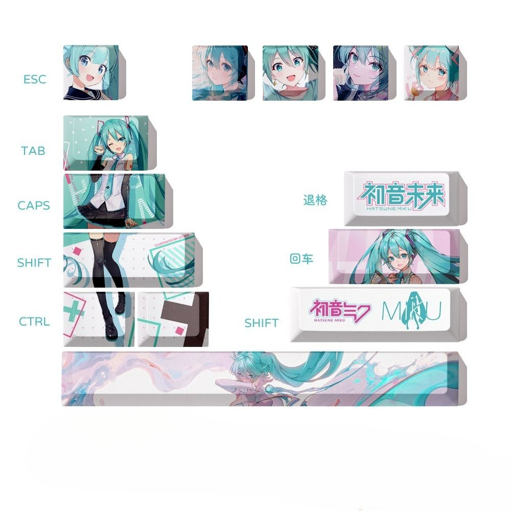 Teclas Hatsune Miku, Teclas de - Keycap Artisan Anime avaliação e preço
