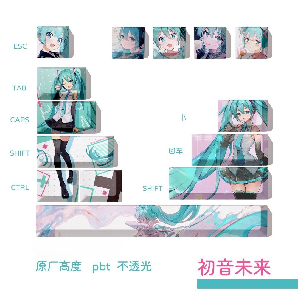 Teclas Hatsune Miku, Teclas de - Keycap Artisan Anime avaliação e preço