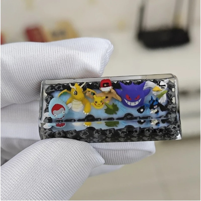 Pokemon anime keycaps 1u 1.25u - Keycap Artisan Anime avaliação e preço