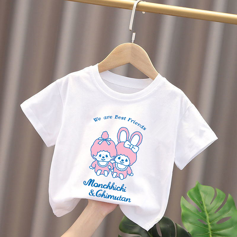 Camisetas infantis monchhichi, - Anime Merchandise Clothes avaliação e preço