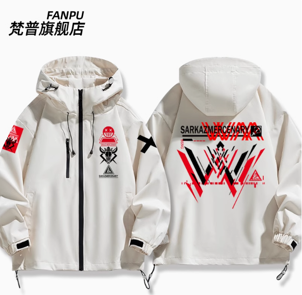 Anime arknights w blusão jaque - Windbreaker Anime Merchandise avaliação e preço