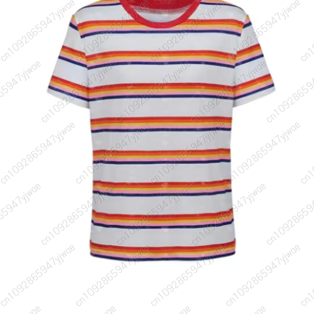 Camiseta Listrada Arco-Íris 20 - Anime Merchandise Clothes avaliação e preço